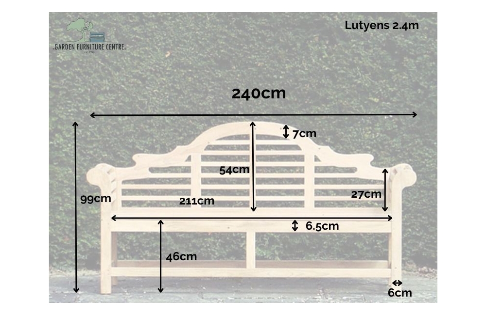 Lutyens Bench Lutyens 2.4m Bench | FSC® Certified